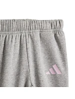 Dětské tepláky Adidas Essentials růžové a šedé JY0303