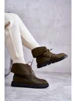 Dámské zateplené kozačky Zelené Emelie Dámské zateplené kozačky Zelené Emelie