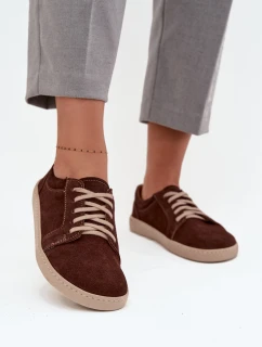 Trampki typu barefoot z přírodního semiše Zazoo 314 čokoládové