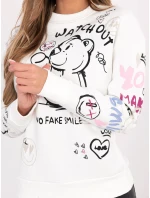 Mikina D10608BC02804A bílá Mikina D10608BC02804A bílá