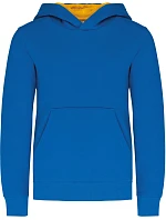 Kariban K 453 Dětská kontrastní mikina s kapucí 20.K453 light royal blue/yellow