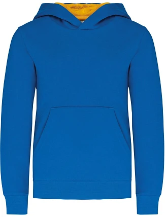 Kariban K 453 Dětská kontrastní mikina s kapucí 20.K453 light royal blue/yellow