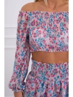 Pudrově růžová květinová sada