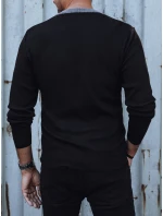 Pánský šedočerný svetr FashionStreet WX2206 Pánský šedočerný svetr FashionStreet WX2206