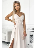 299-6 CHIARA elegantní maxi dlouhé šaty bez ramínek - BEACH 299-6 CHIARA elegantní maxi dlouhé šaty bez ramínek - BEACH