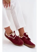 Dámské tenisky na platformě s vyhříváním kožešiny Bordó Solvia