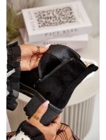 Dámské Zateplené Kotníkové Boty Na Podpatku Eko Semišové Černé Irissinae Dámské Zateplené Kotníkové Boty Na Podpatku Eko Semišové Černé Irissinae