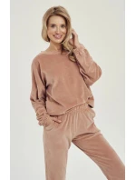 Dámská tepláková souprava Belle 3023 01 Hnědo béžová - Taro Dámská tepláková souprava Belle 3023 01 Hnědo béžová - Taro