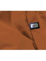 Tenká dámská bunda v karamelové barvě s ozdobnou lemovkou (B8106-22) Tenká dámská bunda v karamelové barvě s ozdobnou lemovkou (B8106-22)