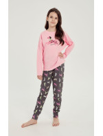 Dívčí pyžamo Ruby růžové s dalmatiny pro starší