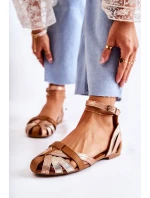 Kožené dámské sandály Maciejka 01924-32 Zlato-hnědá Kožené dámské sandály Maciejka 01924-32 Zlato-hnědá