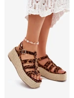 Dámské sandály s pásky a pletením pantera Pardauss