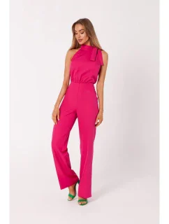 M746 Kombinéza se zavazováním za krkem - fuchsiová