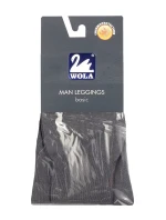 Pánské hladké bavlněné podvlékací kalhoty Man Leggings basic w58.003 - Wola