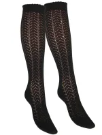 Dámské vzorované bavlněné podkolenky