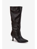 Kozačky na podpatku  model 220724 Step in style