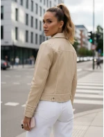 Dámská kožená bunda DARKGLORY beige FashionStreet TY5567