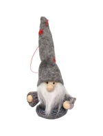 PŘÍVĚSEK S CETKOU SKŘÍTEK ŠEDÝ 11CM