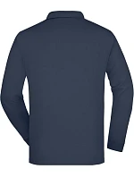 Daiber JN 22 Piqué polo s dlouhým rukávem z těžké bavlny 02.0022 navy