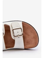 Dámské sandály s přezkami bílé Oliena