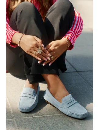 Semišové Dámské Mokasíny Big Star RR274943 Modré