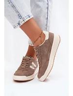 Dámské Sportovní Boty Sneakers Big Star UU274025 Tmavá béžová Dámské Sportovní Boty Sneakers Big Star UU274025 Tmavá béžová