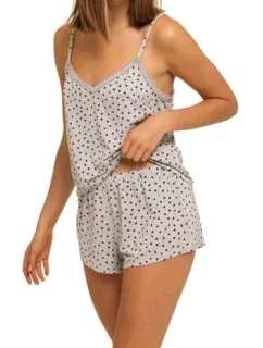 Dámské pyžamo QS6306E-VGT šedá - Calvin Klein