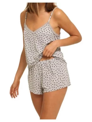 Dámské pyžamo QS6306E-VGT šedá - Calvin Klein Dámské pyžamo QS6306E-VGT šedá - Calvin Klein