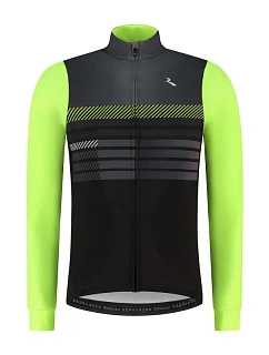 Rogelli tričko s dlouhým rukávem STRYDE černé-fluorescenční XL