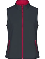 Daiber JN 1127 Dámská 2-vrstvá promo softshellová vesta 02.1127 iron grey/red Daiber JN 1127 Dámská 2-vrstvá promo softshellová vesta 02.1127 iron grey/red