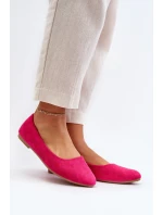 Dámské semišové baleríny Fuksie Kommia