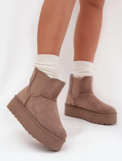 Dámské Sněhule S Elastickou Vsadkou Khaki Kiora