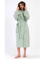 Dámský župan dlouhý s kapucí Máta