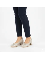 Dámské semišové zateplené ažurové boty khaki Potocki 12522