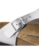 Dámské žabky Birkenstock Gizeh Birko-Flor silver regular wide (0043851) dámské Dámské žabky Birkenstock Gizeh Birko-Flor silver regular wide (0043851) dámské