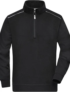 Daiber JN 895 Pracovní mikina s 1/4 zipem - Solid 02.0895 black