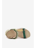 Dámské Sandály Na Suchý Zip D.Franklin DFSH406003 Zelené