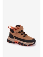 Dětské zimní boty na suchý zip Big Star SS374012 Hnědé Dětské zimní boty na suchý zip Big Star SS374012 Hnědé