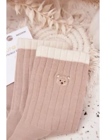 Dámské bavlněné ponožky s malým medvídkem – béžové Dámské bavlněné ponožky s malým medvídkem – béžové