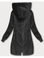 Dlouhá dámská mikina s kapucí (AMG-675/2) grafit - Goodlooking Dlouhá dámská mikina s kapucí (AMG-675/2) grafit - Goodlooking