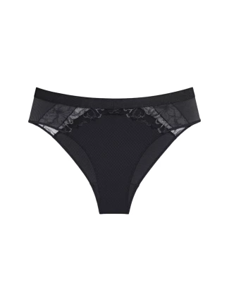 Dámské kalhotky Wild Azalea Florale Tai - BLACK - černé 0004 - TRIUMPH