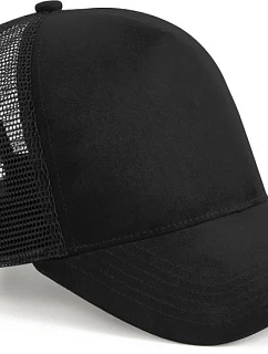 Beechfield B 643 5 panelová kšiltovka "Suede Snapback Trucker" 53.0643 black