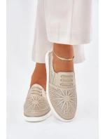 Dámské Polobotky Nazouvací S Děrováním Zlaté Azethia