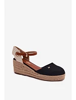 Dámské sandály Espadryle na platformě Wrangler 20261087-25Y Černé Dámské sandály Espadryle na platformě Wrangler 20261087-25Y Černé