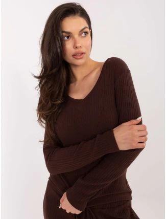 Jumper SM SW A1568.79 tmavě hnědý
