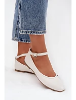 Dámské baleríny 21-42 Janelor bílé - Diamantique