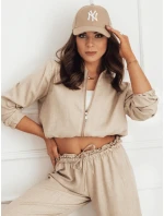 Dámská bunda bomber MADDIE camel FashionStreet RY2319 Dámská bunda bomber MADDIE camel FashionStreet RY2319