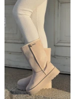 Vysoké Sněhule Na Platformě Big Star OO274894 Světle Béžové Vysoké Sněhule Na Platformě Big Star OO274894 Světle Béžové