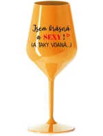 JSEM KRÁSNÁ A SEXY! (A TAKY VDANÁ...) - oranžová nerozbitná sklenice na víno 470 ml JSEM KRÁSNÁ A SEXY! (A TAKY VDANÁ...) - oranžová nerozbitná sklenice na víno 470 ml