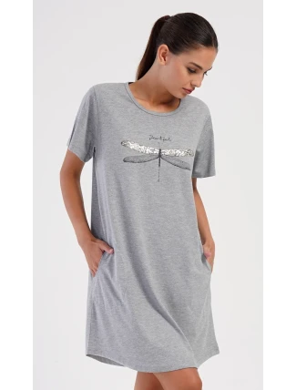 Dámské domácí šaty s krátkým rukávem Vážka Dámské domácí šaty s krátkým rukávem Vážka